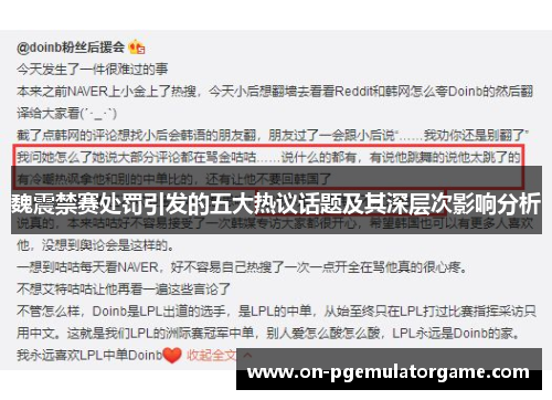 魏震禁赛处罚引发的五大热议话题及其深层次影响分析